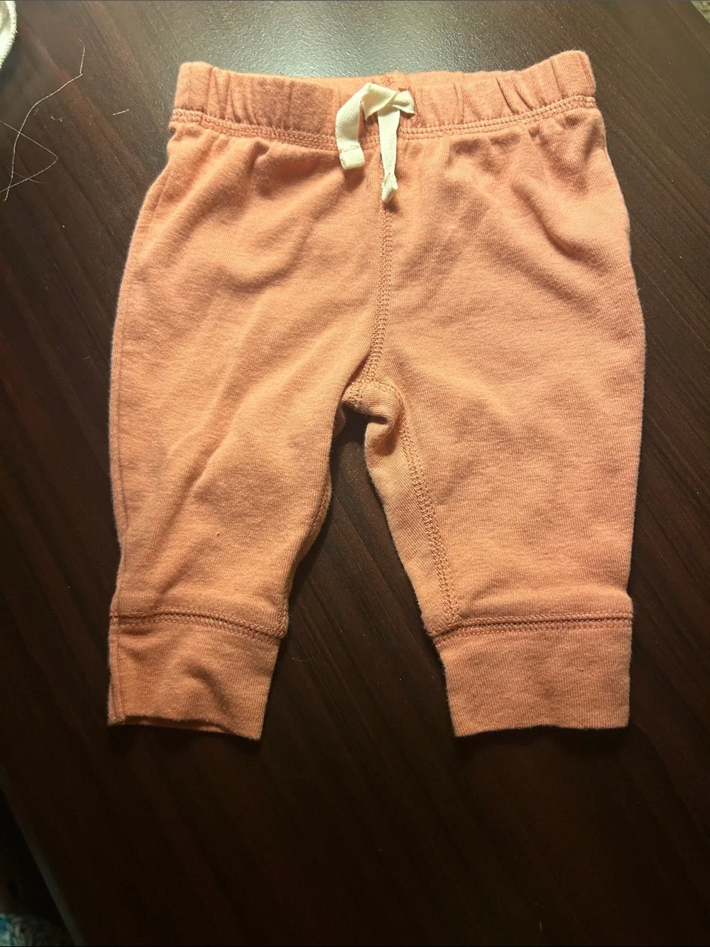 Carter's Peach Drawstring Knit Baby Joggers